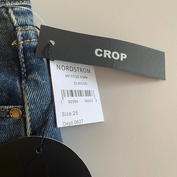 NWT Articles of Society Elwood Kate High Rise Crop Straight Leg Blue Jeans 25 - Picture 7 of 9